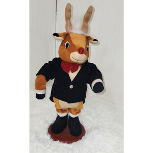 Rudolph The Red Nose Reindeer 1977 Dancing 18" Tuxedo Vintage Holiday Figure SEE